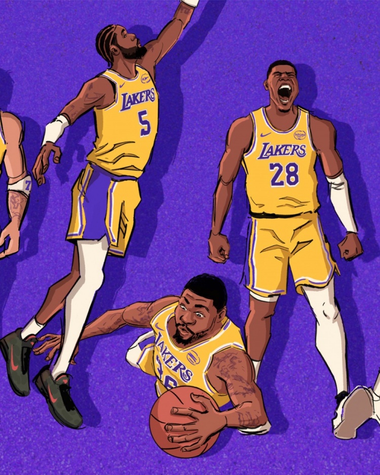 湖人发布季后赛漫画海报 官推配文冲锋时刻