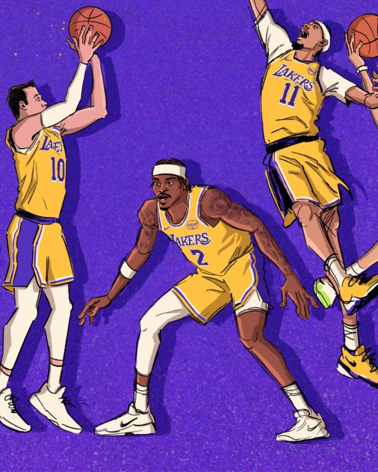 湖人发布季后赛漫画海报 官推配文冲锋时刻