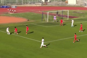 意大利国家之杯首战 U15国足1-2斯洛文尼亚 唐华健点射难救主