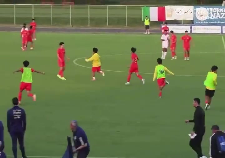 沙明闪电双响 U15国足2-0意大利U15